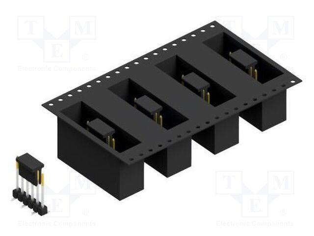 Connector: pin strips; pin header; male; PIN: 6; 2.54mm; SMT; 1x6