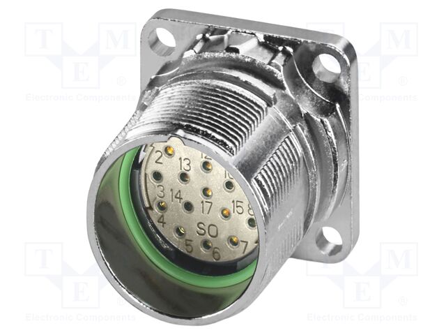 Connector: M23; socket; PIN: 16; soldering; straight; IP68; M23 PRO