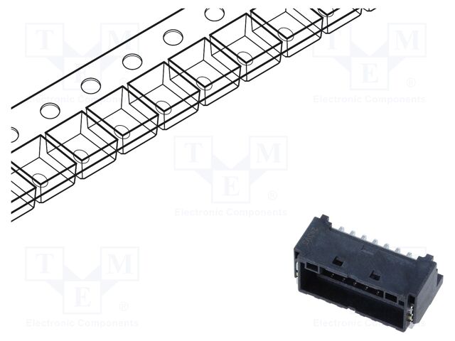 Connector: wire-board; DF51K; horizontal; male; on PCBs; socket