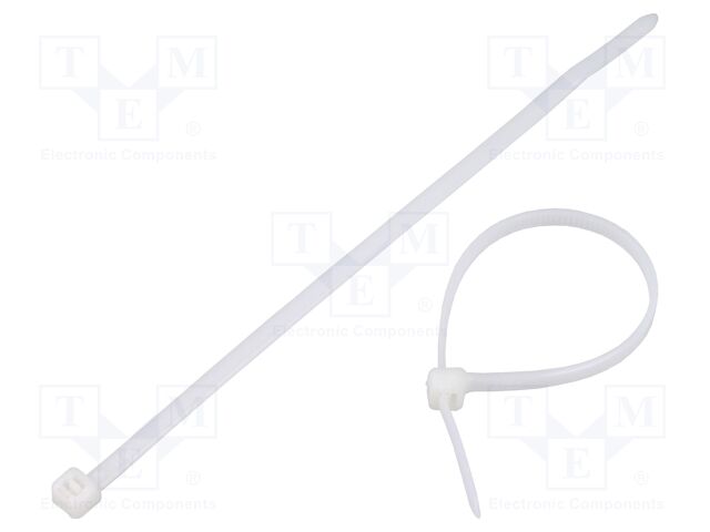 Cable tie; lumiscent; L: 150mm; W: 3.6mm; white; polyamide