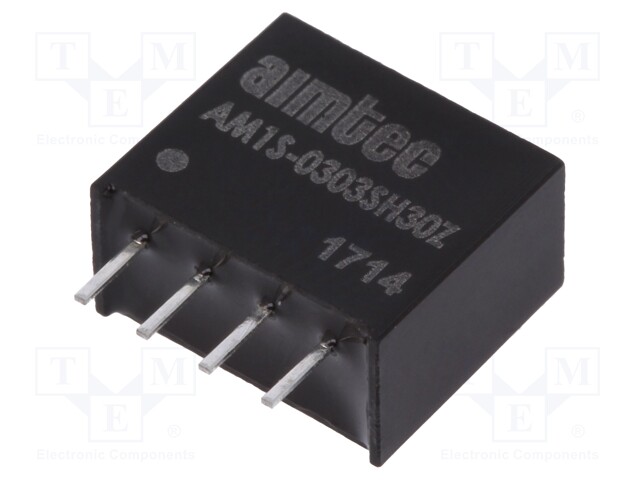 Converter: DC/DC; 1W; Uin: 2.97÷3.63V; 3.3VDC; Iout: 303mA; SIP4