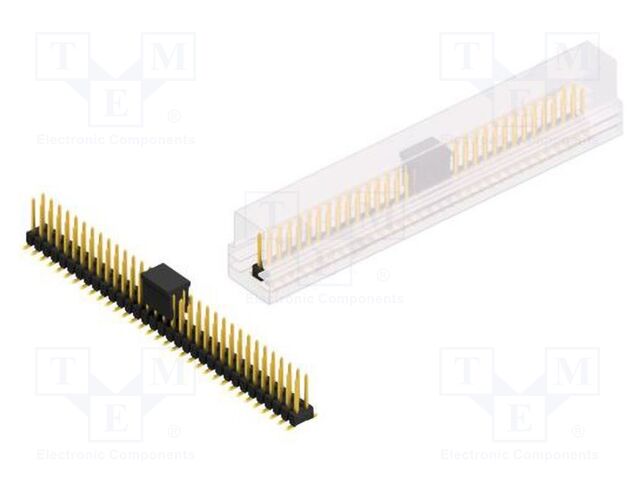 Connector: pin strips; pin header; male; PIN: 66; 2.54mm; SMT; 2x33