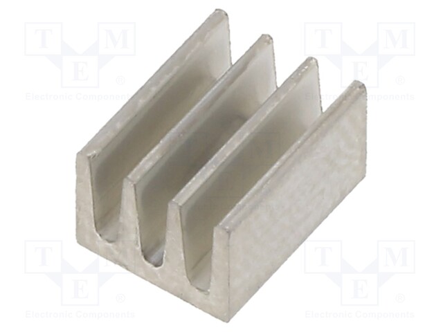 Heatsink: extruded; grilled; natural; L: 8mm; W: 6.3mm; H: 4.8mm
