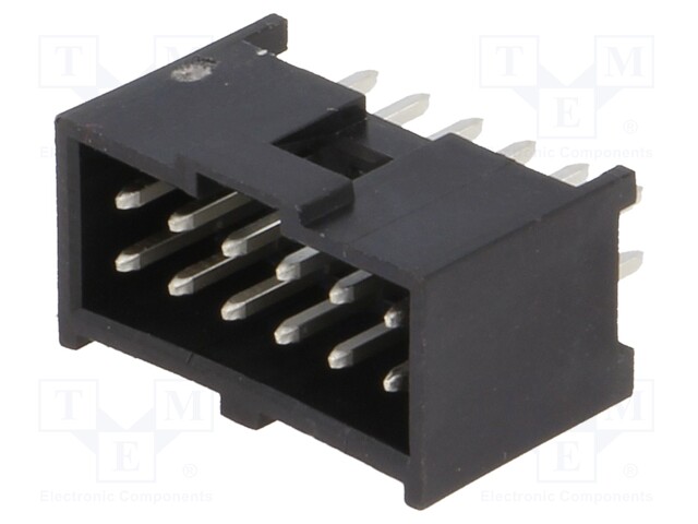 Socket; IDC; male; PIN: 12; straight; THT; tinned; 2.54mm; Layout: 2x6