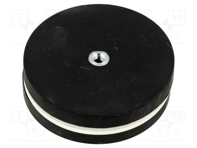 Magnet: permanent; NdFeB; 18N; Ø: 66mm; H: 23.5mm; rubber,steel; disk