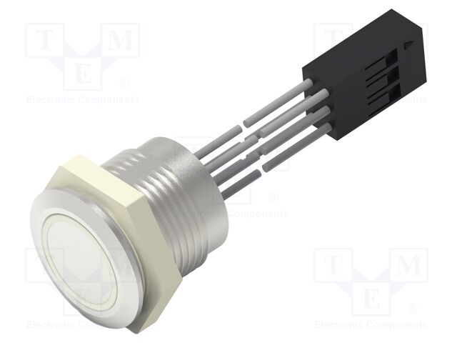 Switch: capacitive; Pos: 2; SPST; 1A/24VDC; IP68; OFF-ON; RGB; Ø16mm