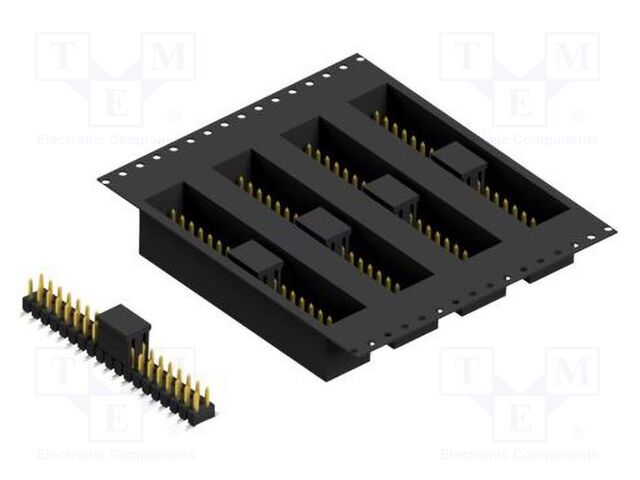 Connector: pin strips; pin header; male; PIN: 38; 2.54mm; SMT; 2x19