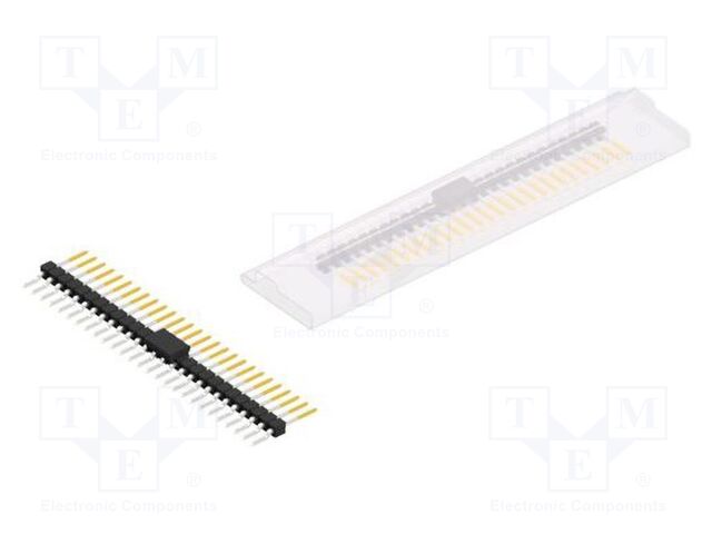 Connector: pin strips; pin header; male; PIN: 27; 2.54mm; SMT; 1x27