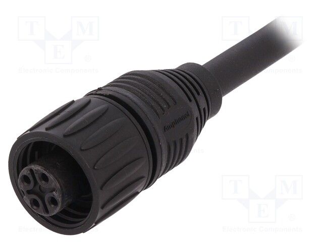 Connector: circular; plug; PIN: 4; female; cables; IP65,IP67; 18A