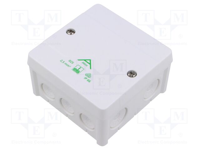 Enclosure: junction box; X: 87mm; Y: 87mm; Z: 52mm; polypropylene PP