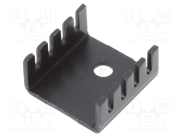 Heatsink: extruded; U; TO220; black; L: 19mm; W: 19mm; H: 9.5mm; 10°C/W
