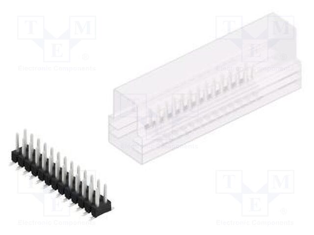 Connector: pin strips; pin header; male; PIN: 26; 2.54mm; SMT; 2x13
