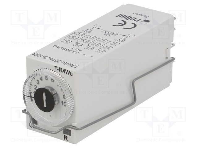 Timer; 0,1s÷100h; 4PDT; 250VAC/6A; 24VDC; DIN,socket,on panel