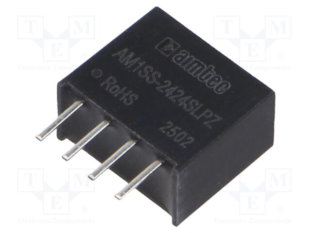 Converter: DC/DC; 1W; Uin: 21.6÷26.4V; Uout: 24VDC; Iout: 42mA; SIP4