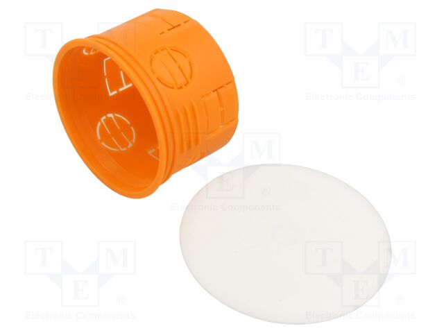 Enclosure: junction box; Ø: 78mm; plaster embedded; Kit: screws