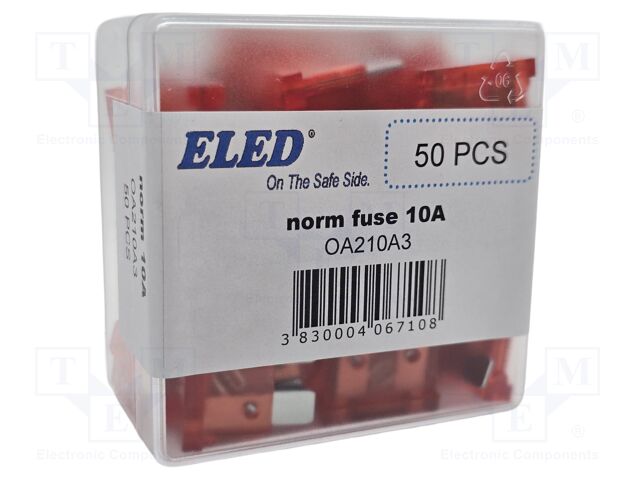 Fuse: fuse; 10A; 32VDC; automotive; 19.2mm