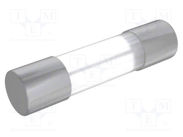 Fuse: fuse; quick blow; 4A; 250VAC; cylindrical,glass; 6.35x25.4mm