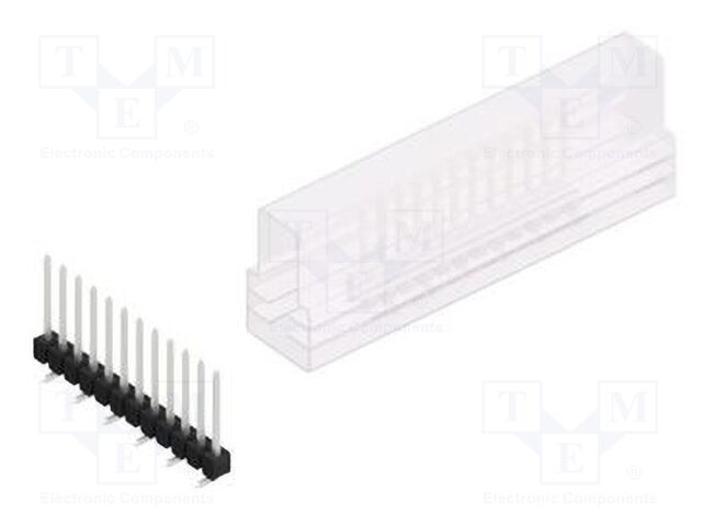 Connector: pin strips; pin header; male; PIN: 12; 2.54mm; SMT; 1x12