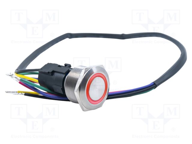 Switch: vandal resistant; DPDT; 3A/250VAC; IP67; ON-(ON); 24V; ULV8