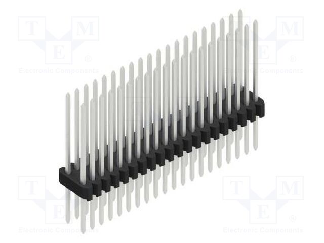 Connector: pin strips; pin header; male; PIN: 40; 1.27mm; THT; 2x20