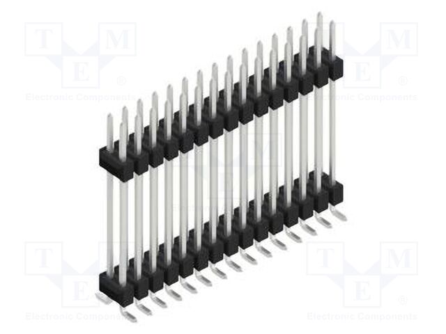Connector: pin strips; pin header; male; PIN: 30; 2.54mm; SMT; 2x15