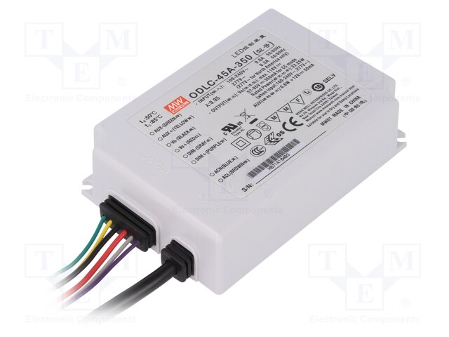 Power supply: switched-mode; LED; 33.25W; 57÷95VDC; 350mA; IP67