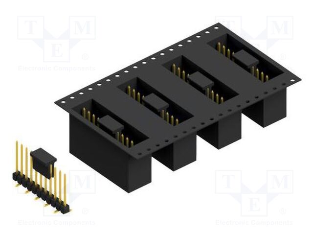 Connector: pin strips; pin header; male; PIN: 11; 2.54mm; SMT; 1x11