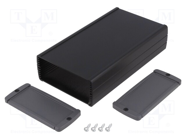 Enclosure: multipurpose; with panel; TEKAL; X: 85mm; Y: 160mm; black