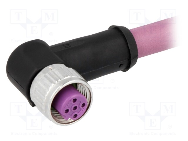 Plug; M12; PIN: 4; female; B code-Profibus; 10m; Insulation: TPU