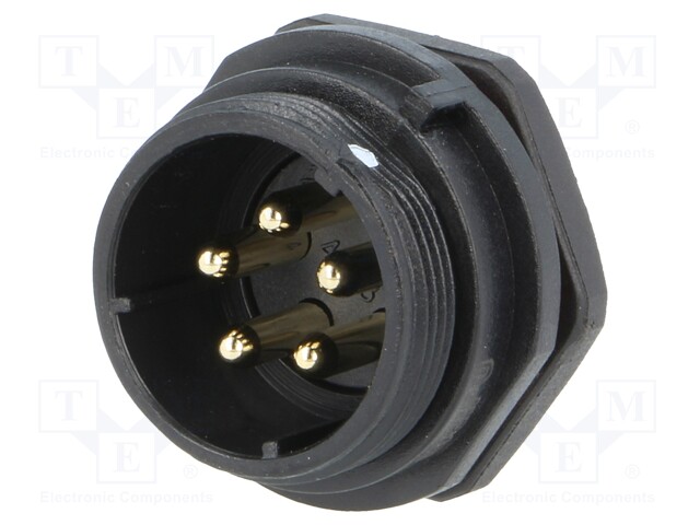 Socket; male; SP21; PIN: 5; IP68; soldering; 500V; 4mm2; 30A; -25÷85°C