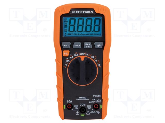 Digital multimeter; LCD; (4000); VDC: 400mV,4V,40V,400V,600V