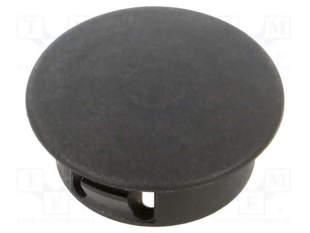 Accessories: stopper; H: 8mm; push-in,snap-fastener; black; PGM-16