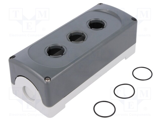Enclosure: for remote controller; X: 75mm; Y: 181mm; Z: 61mm; grey