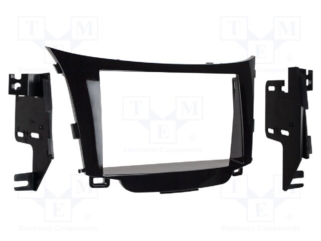 Radio frame; Hyundai; 2 DIN; black gloss