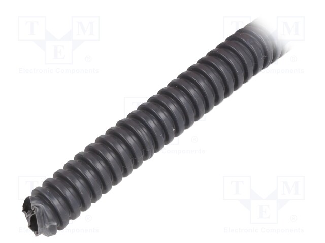 Protective tube; ØBraid : 16mm; grey; L: 25m; -25÷60°C; Øint: 11mm