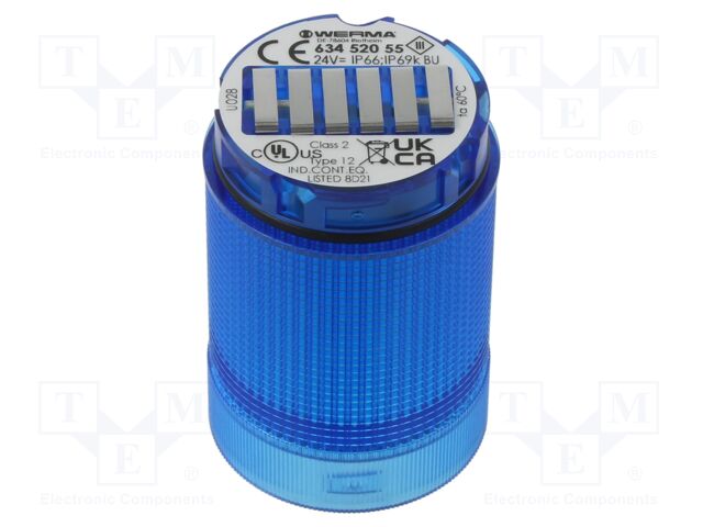 Signaller: lighting; blue; 24VDC; 24VAC; IP66,IP69K; KombiSIGN 40