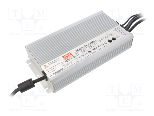 Power supply: switched-mode; LED; 600.6W; 42VDC; 35.7÷44.1VDC