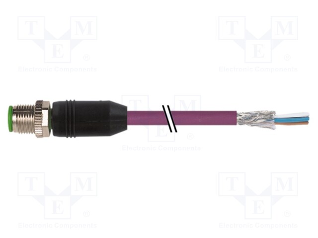 Male; -25÷85°C; IP67; 4A; 1.5m; Series: 7000; PIN: 5; plug; Thread: M12