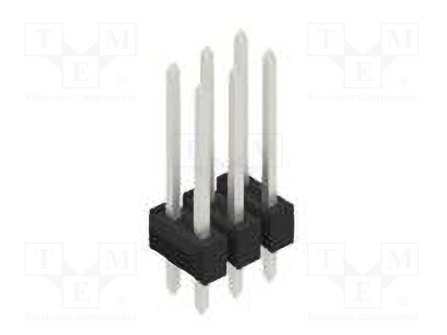 Connector: pin strips; pin header; male; PIN: 6; 2.54mm; THT; 2x3