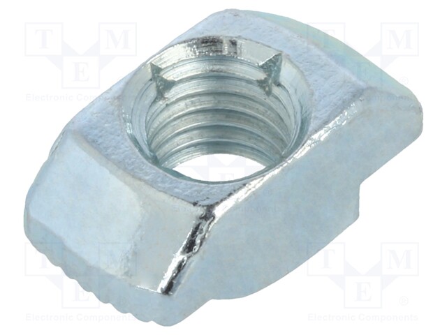 Nut; for profiles; Width of the groove: 10mm; steel; zinc