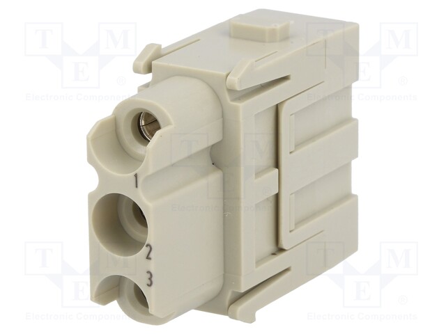 Connector: HAN; module; female; Han Modular 40A; PIN: 3; 40A; 690V