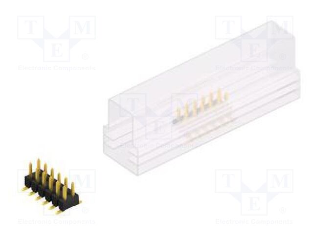 Connector: pin strips; pin header; male; PIN: 12; 2.54mm; SMT; 2x6