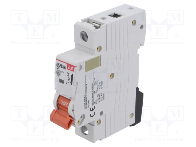 Circuit breaker; 230/400VAC; Inom: 6A; Poles: 1; Charact: C; 6kA