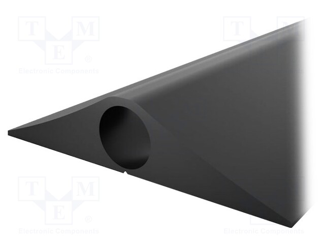 Cable protector; Width: 127mm; L: 3m; Mat: PVC; H: 28mm; Colour: black