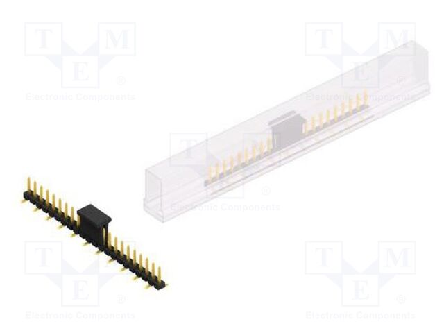 Connector: pin strips; pin header; male; PIN: 22; 2.54mm; SMT; 1x22