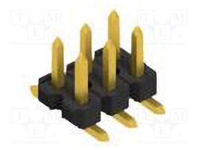 Connector: pin strips; pin header; male; PIN: 6; 2.54mm; SMT; 2x3