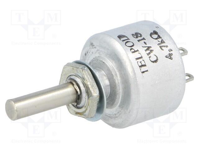 Potentiometer: shaft; single turn; 4.7kΩ; 1W; ±20%; 4mm; linear; THT