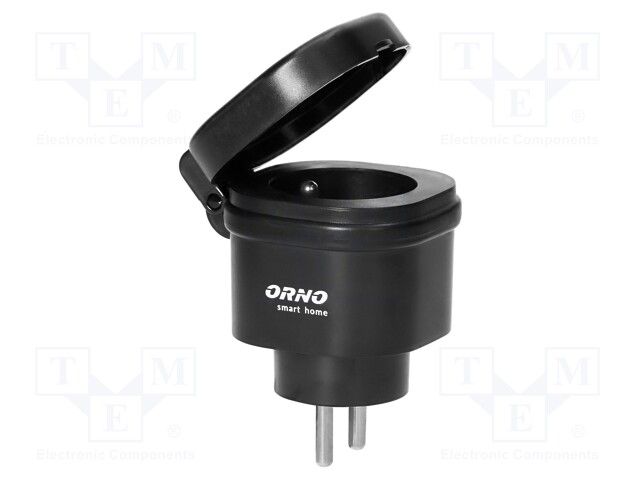 Power socket; plug-in; 230VAC; IP44; 13A; 30m; OR-SH-1731; black