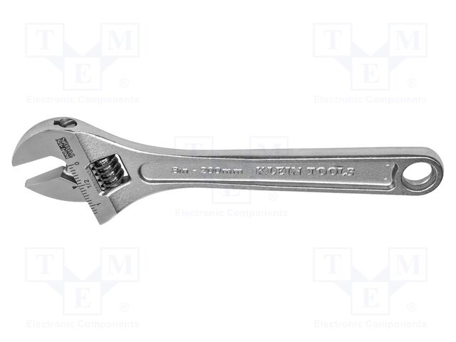 Wrench: adjustable; Jaw capacity: 28.6mm; Overall len: 206.4mm