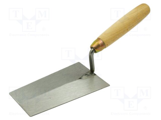 Trowel; trapezoidal; 160mm; carbon steel; Handle material: wood